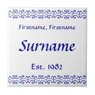 Familienname-Fliese - viktorianisch Fliese