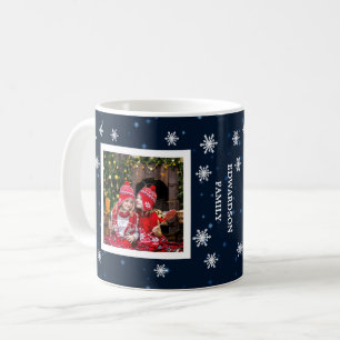 Familienname Foto Collage Familienname Blaue Stern Kaffeetasse
