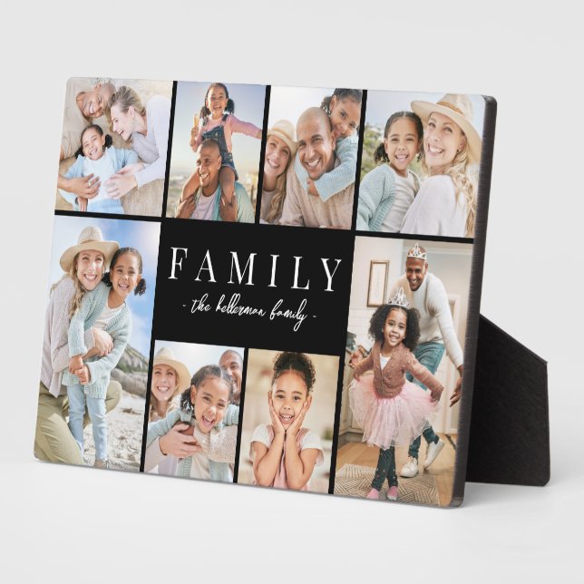 Familienname Foto-Collage Fotoplatte (Seite)