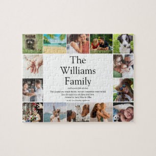 Familienname Foto-Collage Lustige Definition Puzzle