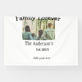 Familienname Foto Jahr rustikale Vintage Ferien hi Banner