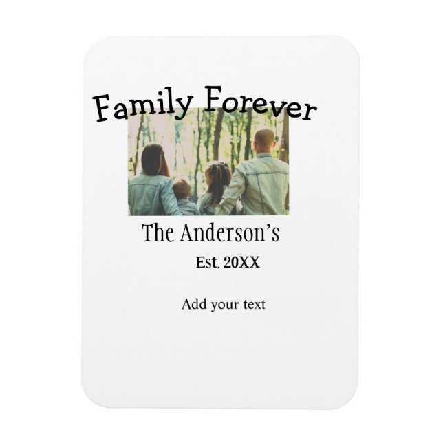 Familienname Foto Jahr rustikale Vintage Ferien hi Magnet (Vertikal)