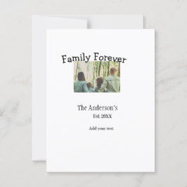 Familienname Foto Jahr rustikale Vintage Ferien hi Postkarte