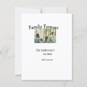 Familienname Foto Jahr rustikale Vintage Ferien hi Postkarte