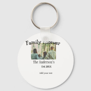 Familienname Foto Jahr rustikale Vintage Ferien hi Schlüsselanhänger