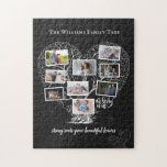 Familienname FotoCollage | Familienbaumherz Puzzle<br><div class="desc">The Family Tree of Personalized Puzzle displays fotos of your family members on a beautiful heart tree, with family name and lovely quote. Display your family or multiple generations of fotos, add as many fotos as needed. Add your custom wording to this design by using the "Edit this design template"...</div>