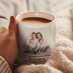 Familienname-Fotomug – Geschenk für geliebte Mensc Kaffeetasse