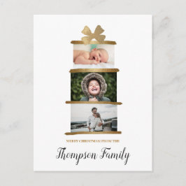 Familienname Fotos Geschenk Bow Gold Weihnachten