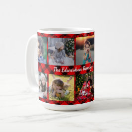 Familienname für Foto-Collagen Familienname auf Bü Kaffeetasse