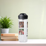 Familienname für Foto-Sortierfolge Trinkflasche<br><div class="desc">Personalisieren und fügen Sie Ihre eigenen Fotos der Familie. Fügen Sie Ihren Namen hinzu,  schwarze Buchstaben.</div>