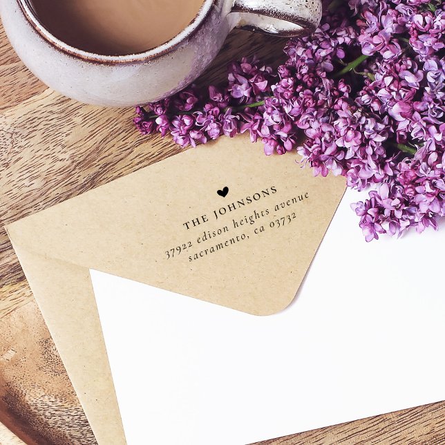 Familienname, Herz und Rücksendeadresse nach Maß Gummistempel (Von Creator hochgeladen)