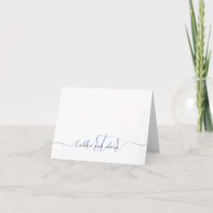 Familienname Hochzeit Light Dusty Blue Script