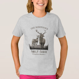 Familienname Hütte Hirschbaumwald Grau T-Shirt