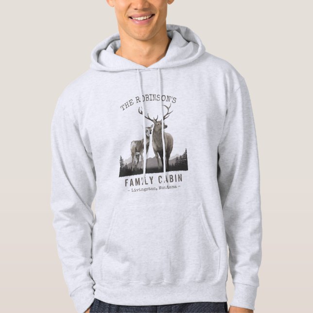 Familienname Hütte Hirschbaumwald Hoodie (Vorderseite)