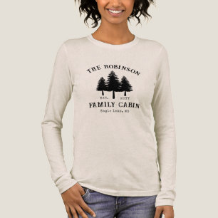 Familienname Hütte Rustikale Land Wald Bäume Tri-Blend Shirt