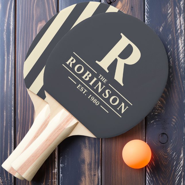 Familienname&Initial Polo Streifen Mediterranes Gr Tischtennis Schläger (Von Creator hochgeladen)