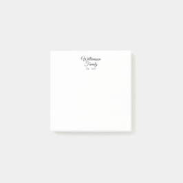 Familienname, Jahr, Geschäft anpassen Post-it Klebezettel