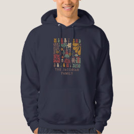 Familienname Jahr Wiedersehen Boho Floral Weihnach Hoodie