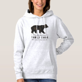 Familienname Kabine Rustikaler brauner Bär Hoodie