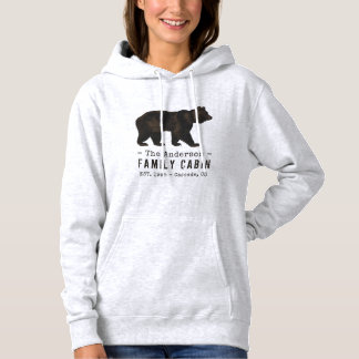 Familienname Kabine Rustikaler brauner Bär Hoodie