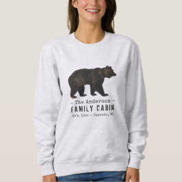 Familienname Kabine Rustikaler brauner Bär Sweatshirt