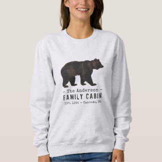 Familienname Kabine Rustikaler brauner Bär Sweatshirt