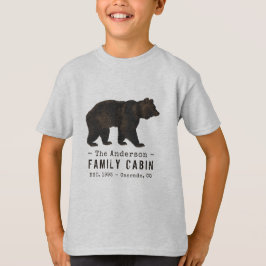 Familienname Kabine Rustikaler brauner Bär T-Shirt