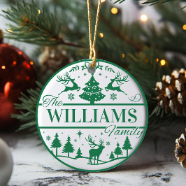 Familienname Keepake Classic Weihnachten Custom Keramik Ornament
