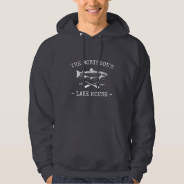 Familienname Lake House Rustikale Fischfrüchte Sch Hoodie