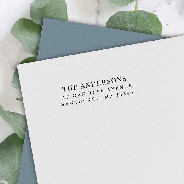 Familienname Moderne klassische Rücksendeadresse Permastempel (Von Creator hochgeladen)