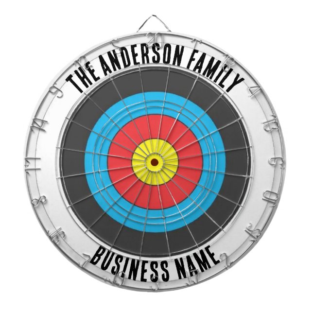 Familienname Personalisiert Blue Dartboard Dartscheibe (vorne)