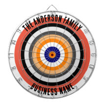 Familienname Personalisiert Blue Dartboard