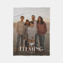 Familienname Personalisiertes Foto Blanket Portrai Fleecedecke