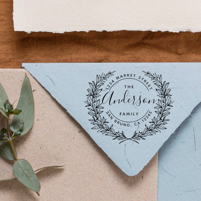 Familienname Runde Hand gezeichnet Kleider-Adresse Gummistempel (Von Creator hochgeladen)