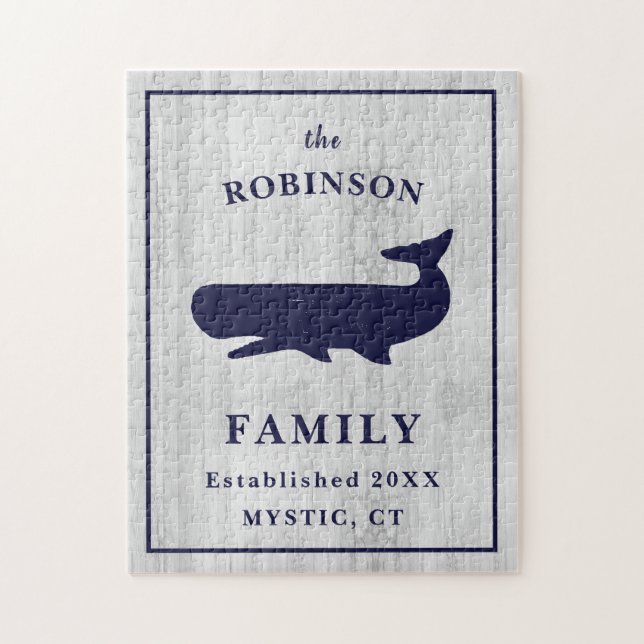 Familienname Rustic Puzzle (Vertikal)