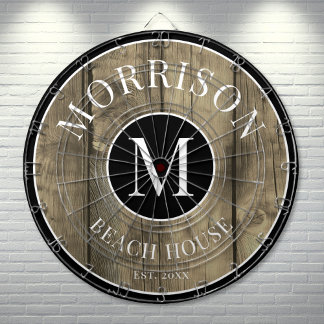 Familienname Rustikales Holz Dartscheibe