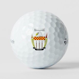 FAMILIENNAME SMITH WAPPEN UND SCHILD GOLFBALL