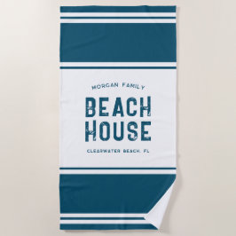 Familienname Sommerferien Beach House Strandtuch