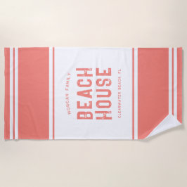 Familienname Sommerferien Beach House Strandtuch