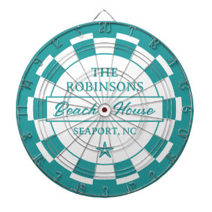 Familienname Strandhaus Dartboard Dartscheibe