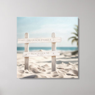 Familienname Strandhaus Schild Foto Küsten Dekor