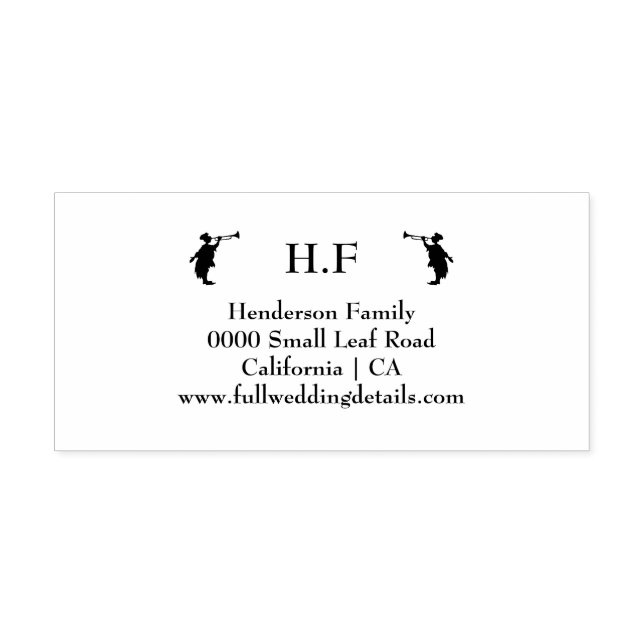Familienname Trompet Trompeter Silhouette Hochzeit Permastempel (Design)