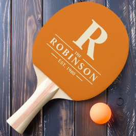 Familienname und anfänglicher Warm-Citrus Tischtennis Schläger