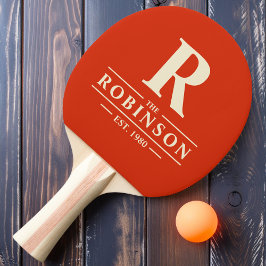 Familienname und Anfangsblutorn Tischtennis Schläger