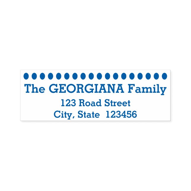 Familienname und Anschrift + Zeile der Ovalformen Permastempel (Design)