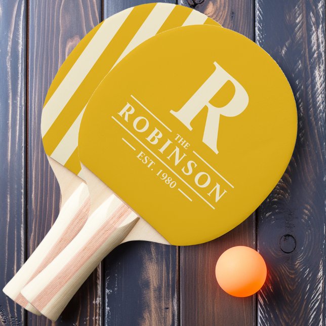 Familienname und erste Polo-Streifen warme Sonnenb Tischtennis Schläger (Von Creator hochgeladen)