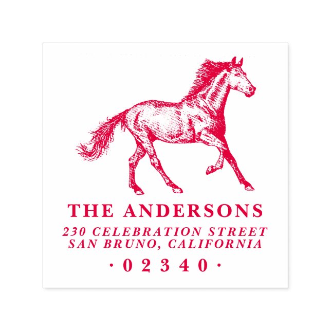 Familienname und Rücksendeadresse des formalen Pfe Permastempel (Design)