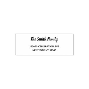 Familienname und Rücksendeadresse-Selbst-mit Tint Permastempel