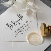 Familienname und Zuhause-Adresse Moderne Rücksende