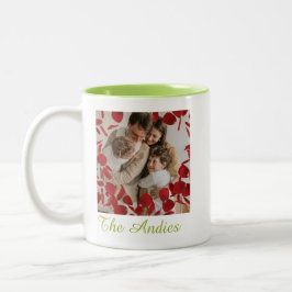 Familienname United Fototasse Zweifarbige Tasse